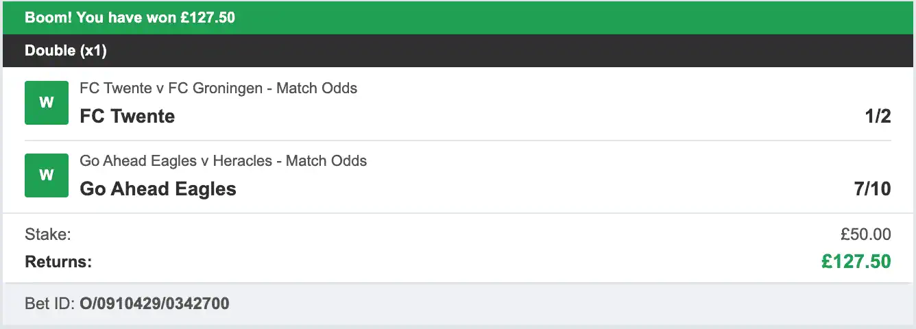 Eredivisie Bets- Winner Double - 2026-02-23