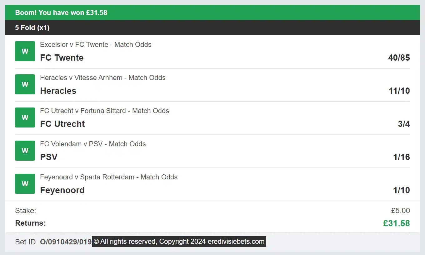 Eredivisie Bets- Winner Multi - 2024-02-11